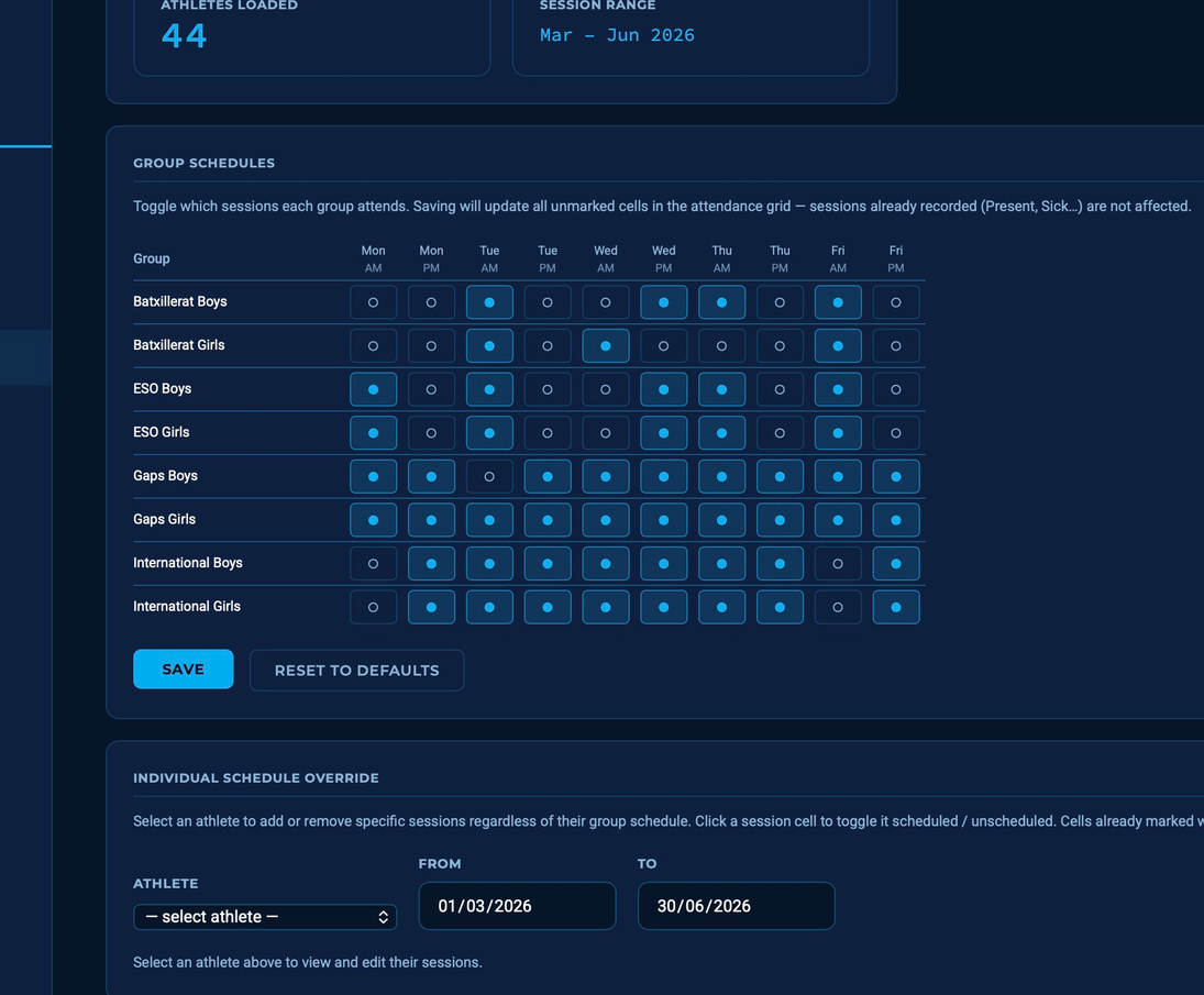 Attendance Tracking